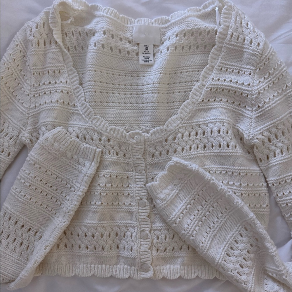 White Knit Cardigan